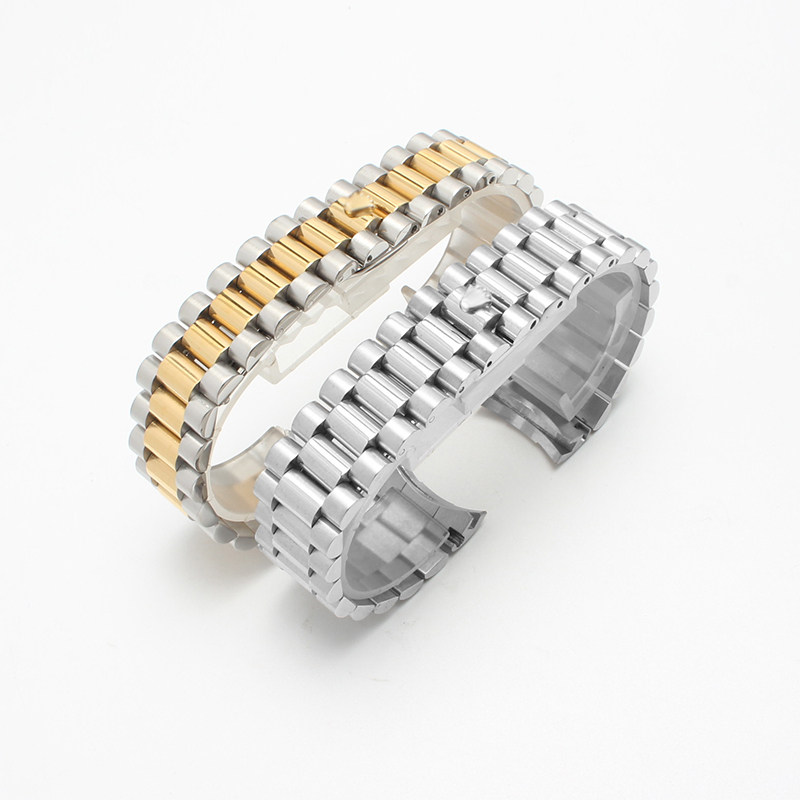 适用劳力士表带日志型蚝式恒动星期星期日日历型精钢配件