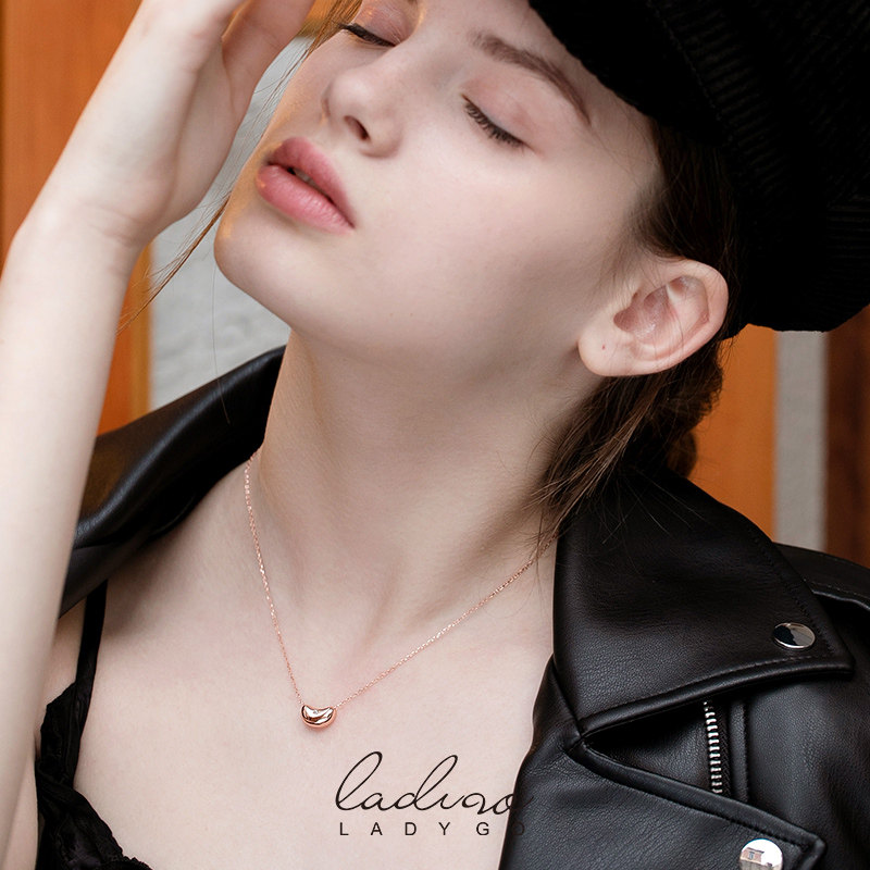 ladygo轻奢项链女小众925纯银冷淡风网红吊坠闺蜜情侣锁骨链饰品