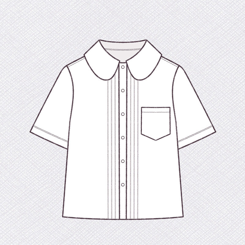 特价新款设计衬衫白衬衫jk长袖原创风琴领薄款衬衫