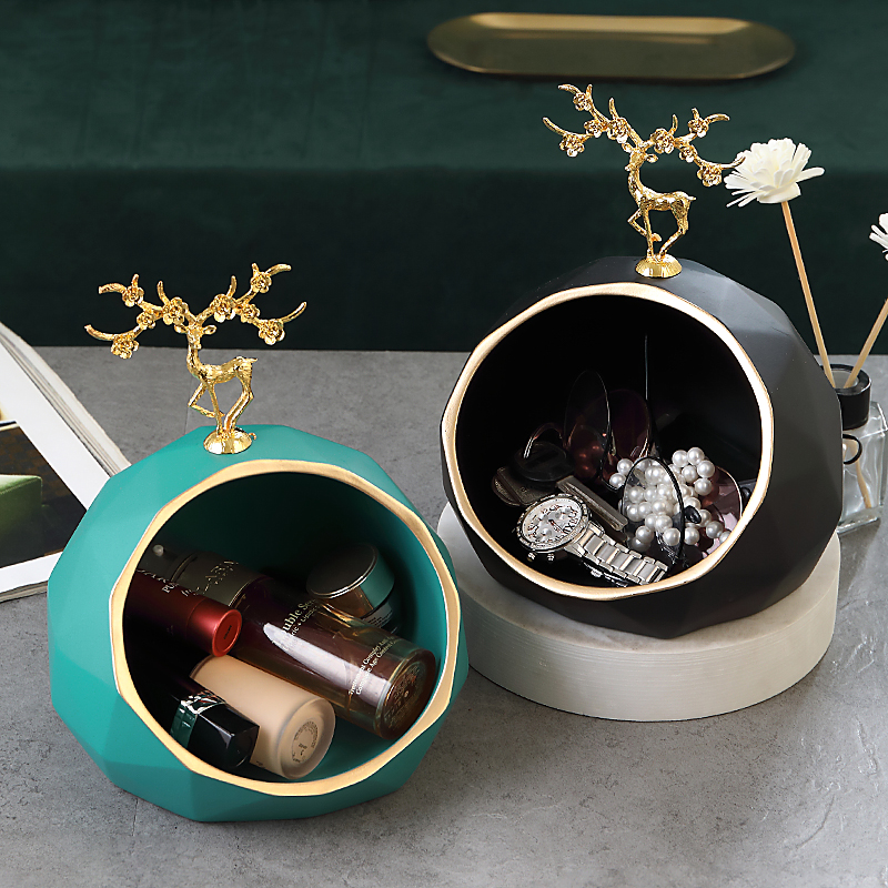 收纳入户玄关钥匙摆件轻奢客厅创意茶几杂物摆件