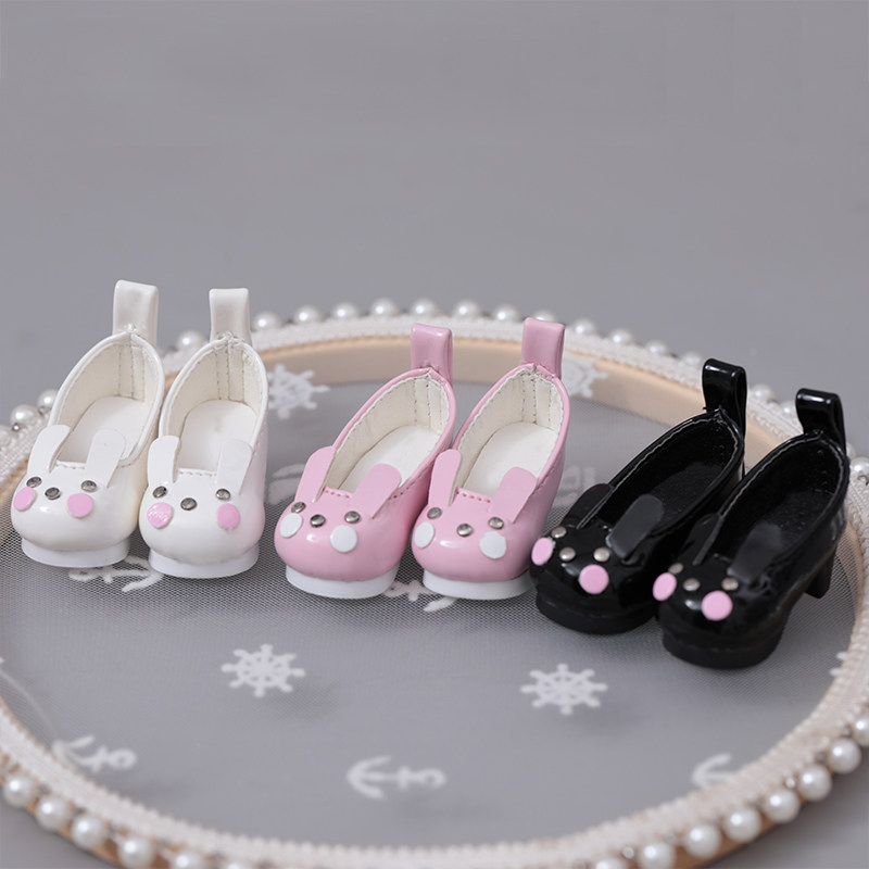 bjd娃娃6分娃鞋兔子可爱高跟鞋单鞋三色可选bjd娃娃