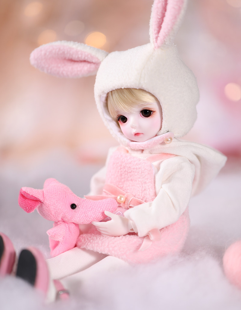 娃娃bjdsd棉花糖6cream背带套装兔子可爱玩偶娃bjd娃娃