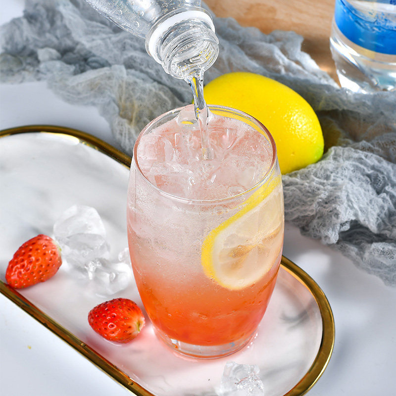 气泡超欢24瓶600ml无糖碳酸苏打水饮料网红奶茶气泡水