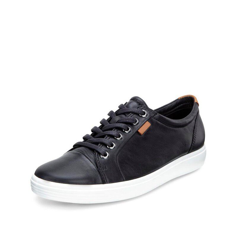 ecco爱步男鞋2021新款真皮平底户外休闲板鞋柔酷7号430004 430003