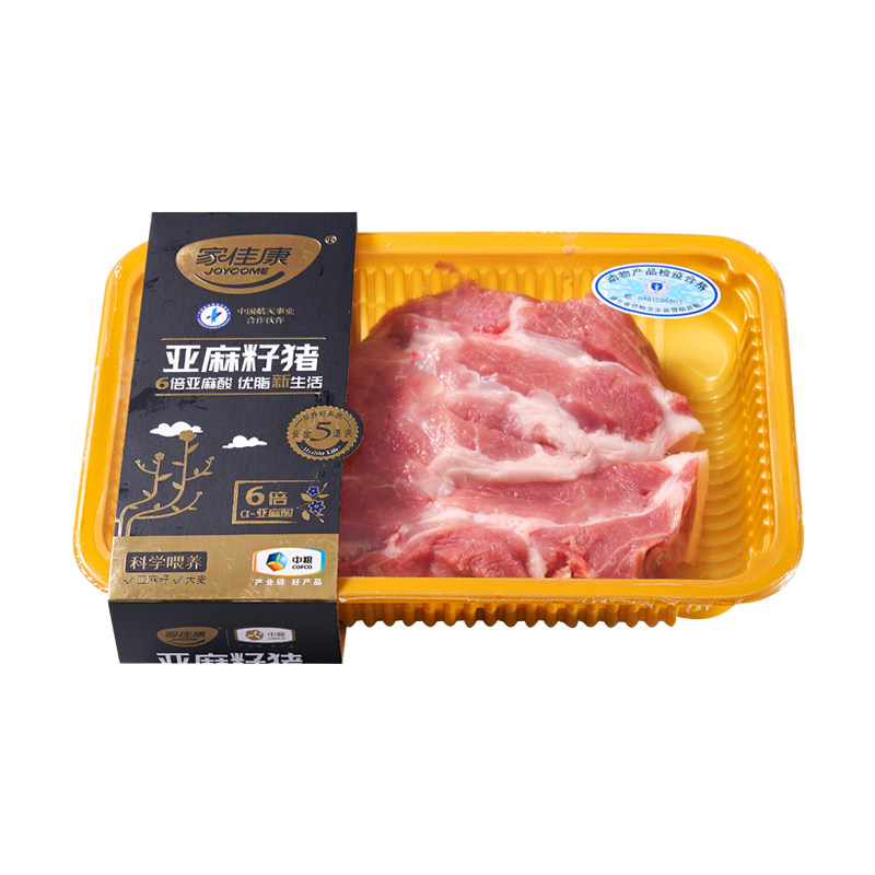 中粮家佳康冷鲜亚麻籽猪梅花420g鲜猪梅猪梅条生猪肉