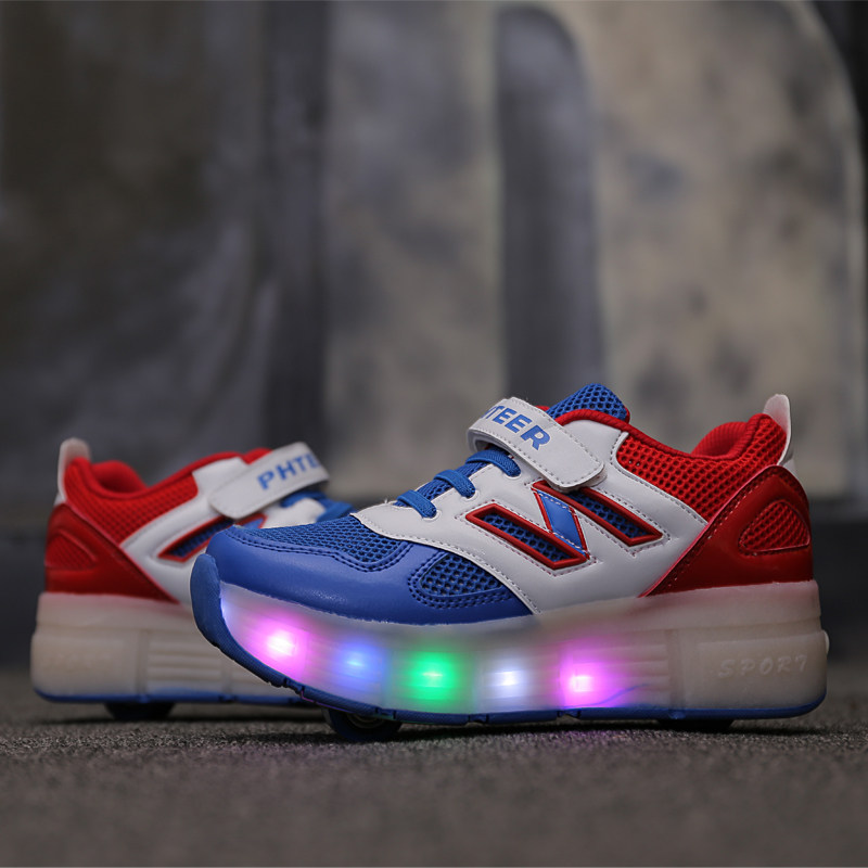 儿童学生夏款滑轮代步轮子女童隐形暴走鞋