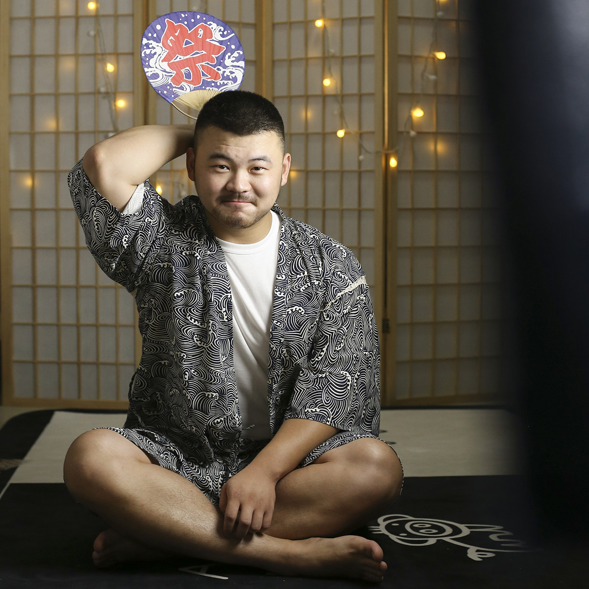 熊熊便利店日本和服甚平男浴衣日系u熊壮熊胖熊和风家居服熊圈夏