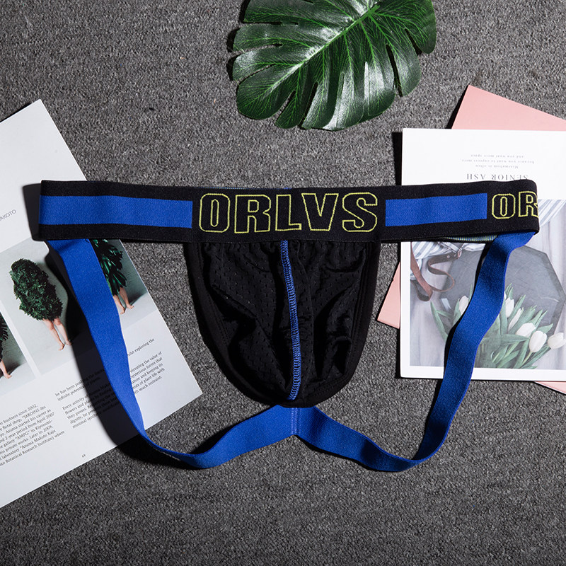 熊熊便利店性感镂空双丁三角裤男士胖熊壮熊内裤男丁字裤