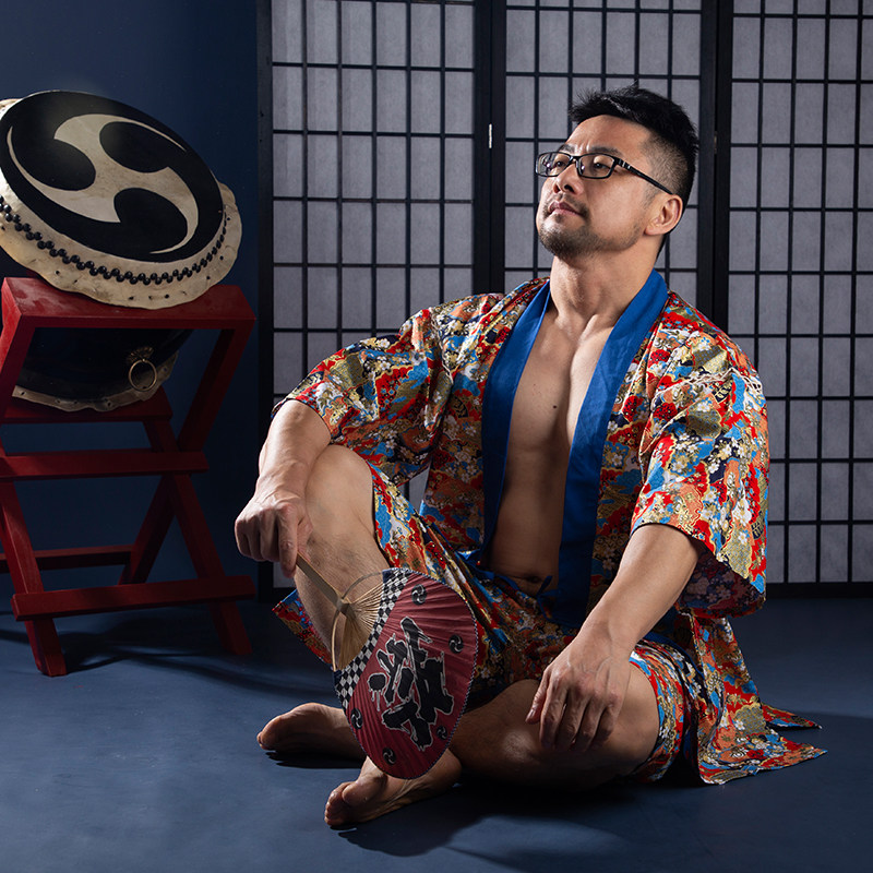 胖熊壮熊浴衣日系汉服和风夏日祭家居熊熊便利店日本和服甚平男士