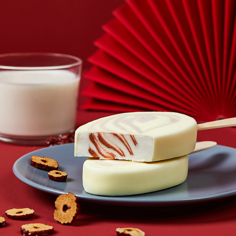 冰棍牛奶伊利牧场红枣雪糕70g5支脆皮冰淇淋冰淇淋