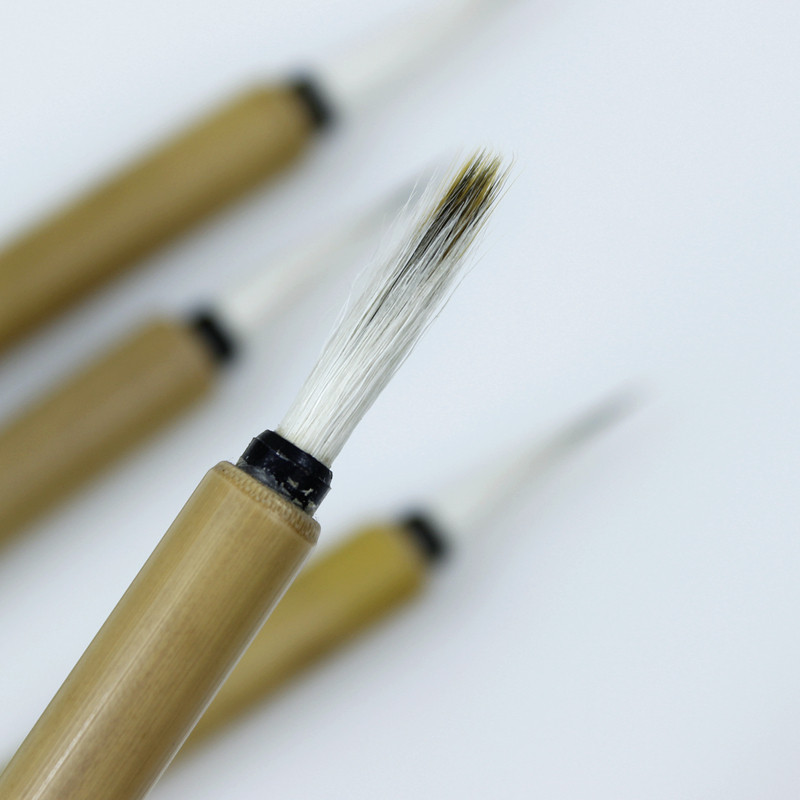 笔勾毛笔白描体笔瘦金小楷描边勾线水彩画国画毛笔