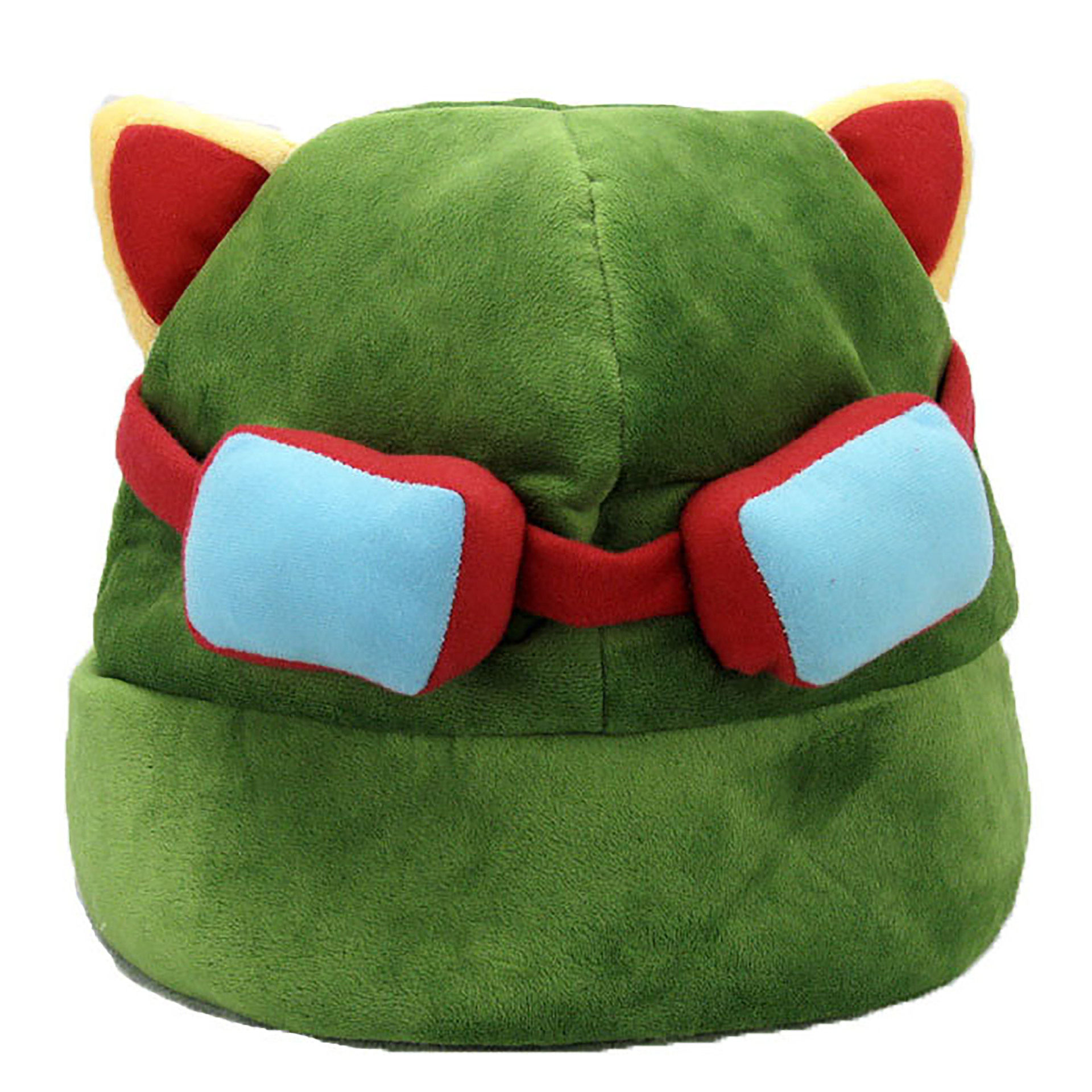 英雄联盟cosplay帽子 可爱提莫宝宝套头帽秋冬保暖加厚儿童毛绒帽