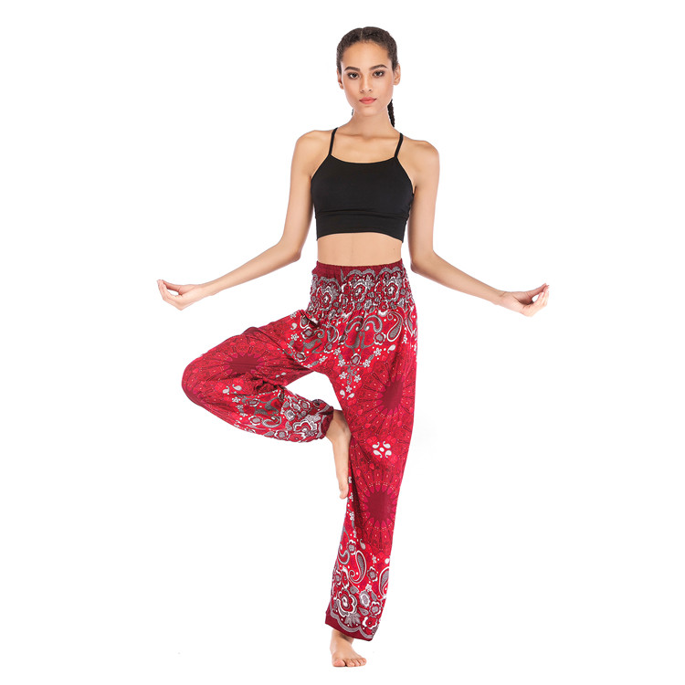 泰国印度灯笼裤尼泊尔女夏绵绸宽松运动瑜伽休闲度假休闲裤