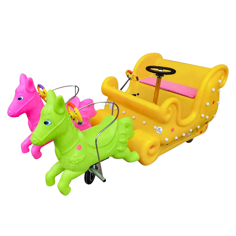 广场新款坐小马拉车游乐碰碰车设备户外儿童四人其他游乐设施