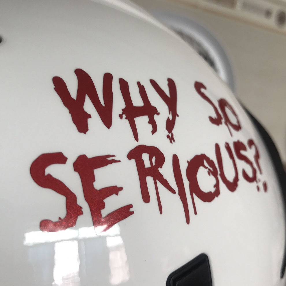 小丑whysoserious小牛nqimqiuqi电动摩托车杜卡迪头盔贴纸