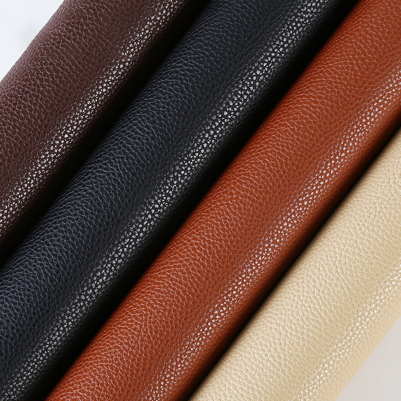 麂皮加厚皮革面料pu皮料人造革仿真皮沙发布料荔枝纹手工diy皮子