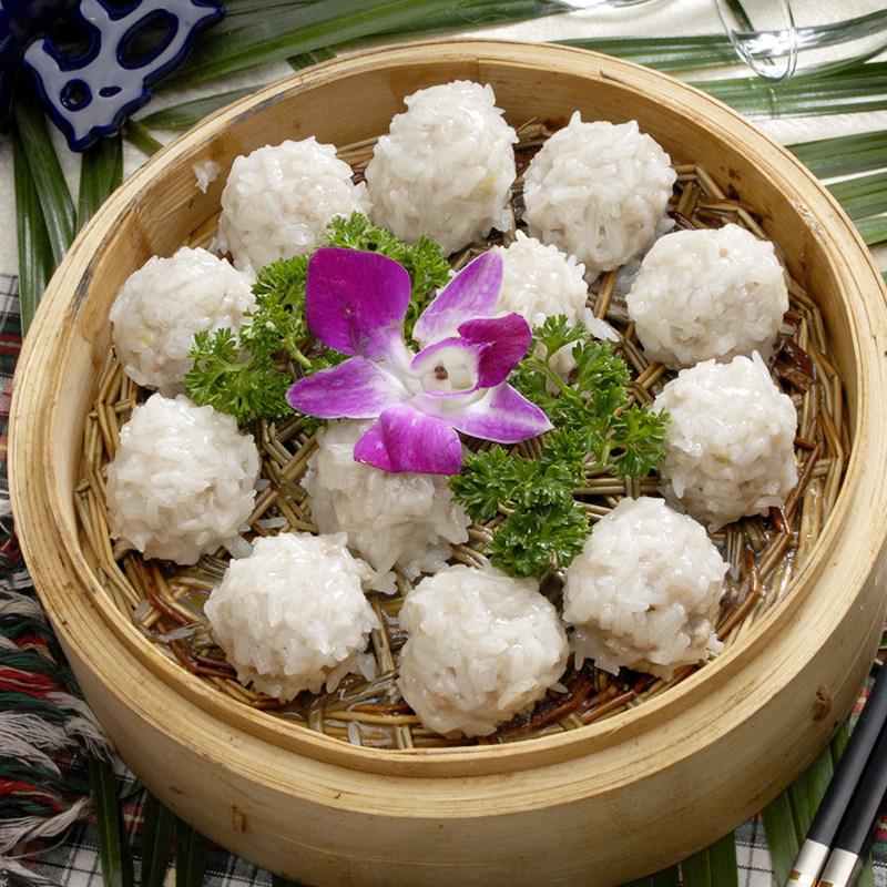 安天下珍珠藕丸320g12x1糯米猪肉丸雪花丸子酒店肉丸