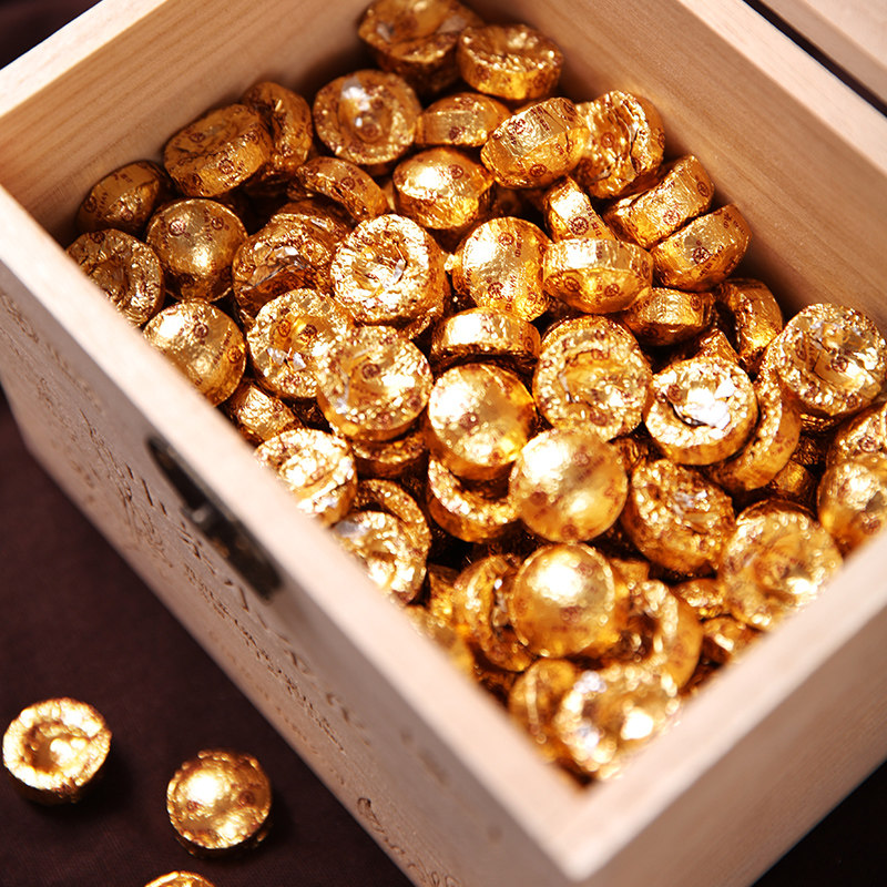 中茶普洱茶 云南迷你小沱茶小金沱普洱熟茶木盒装1000g 中粮茶叶