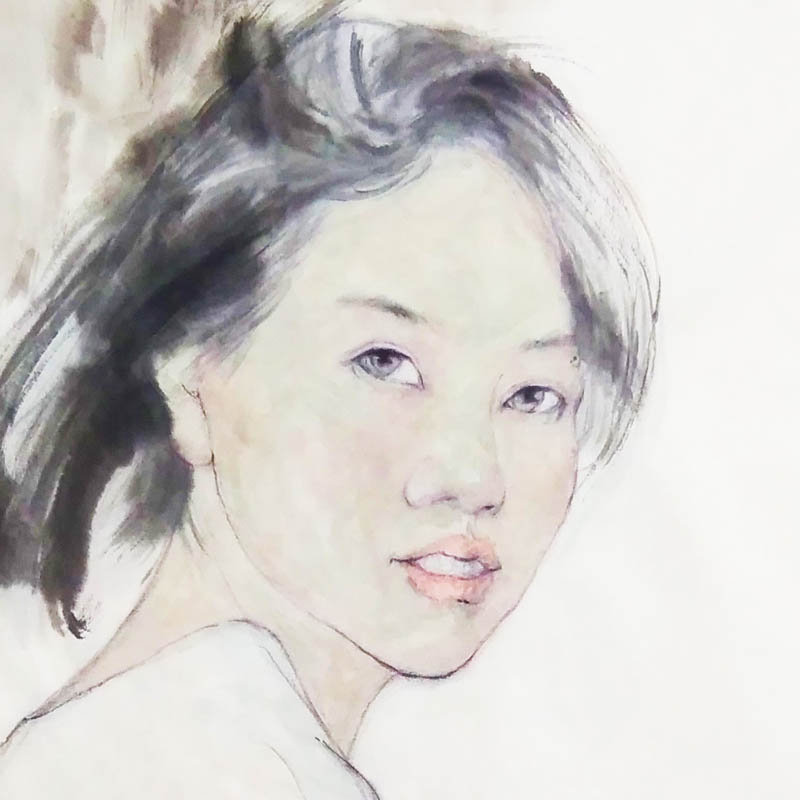 客厅装饰画中式现代现代人人物人物画画像宣纸真人国画