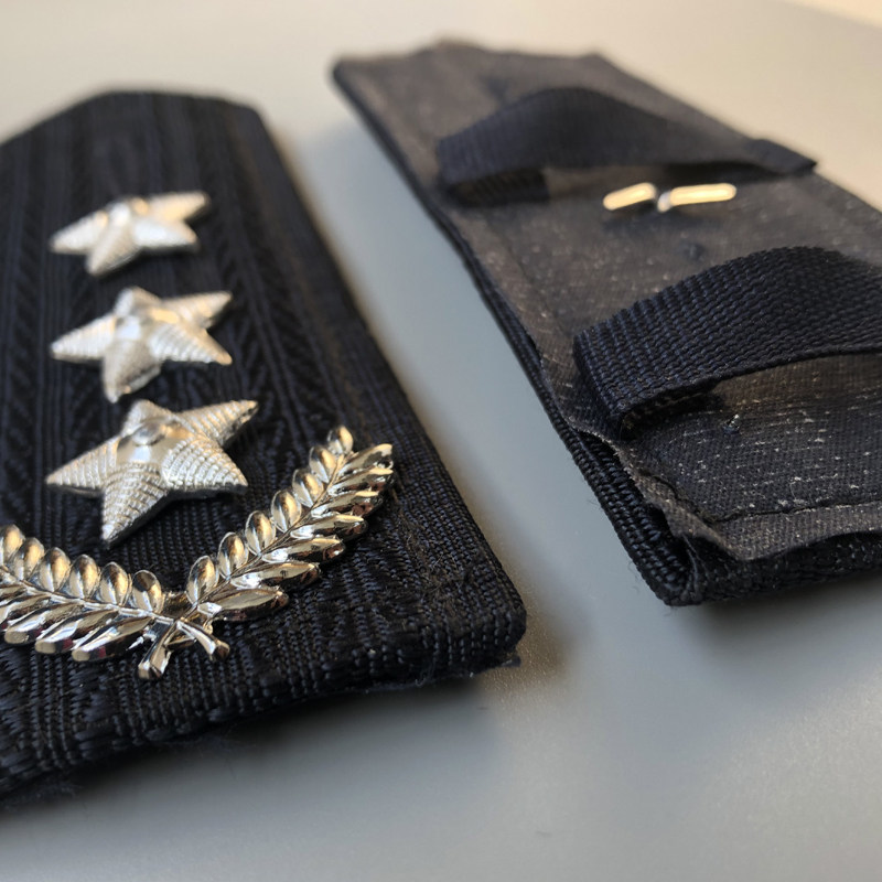 卡佑服饰 金属麦穗肩章金属五角星简章保安三星肩章金属麦穗领花 - 卡
