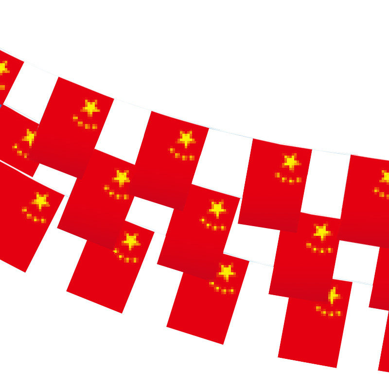 红旗室外吊顶小红五星中国号旗小旗旗子8号旗帜