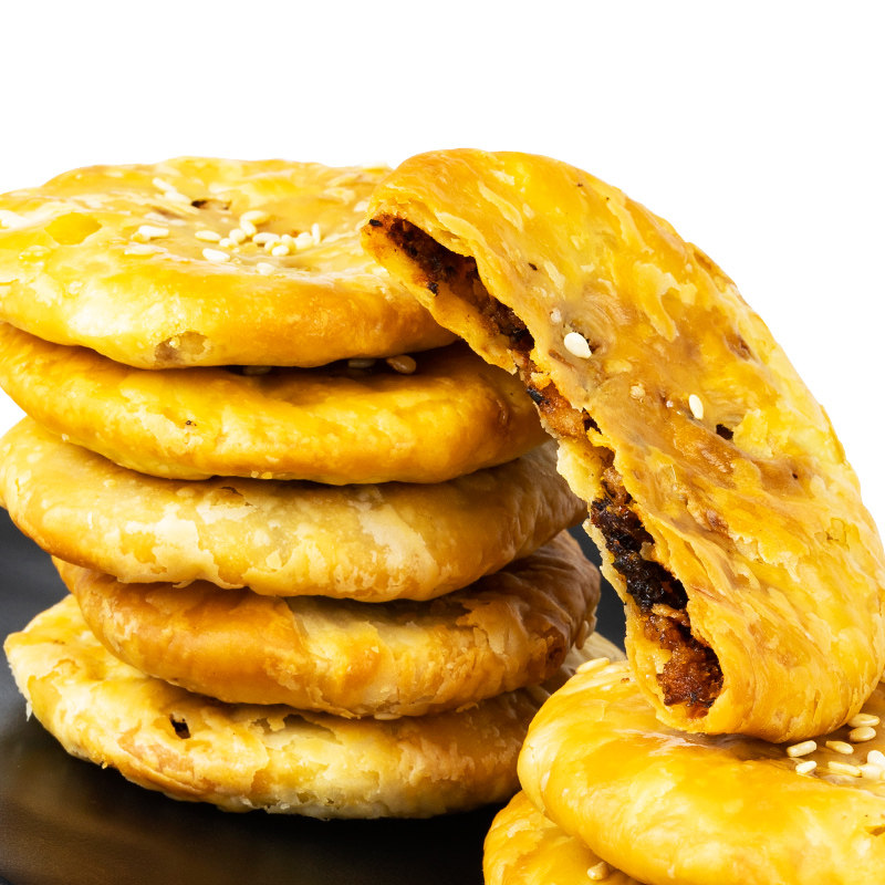 徽山贡黄山烧饼梅干菜正宗安徽特产薄金脆地方特色小吃美食糕点心