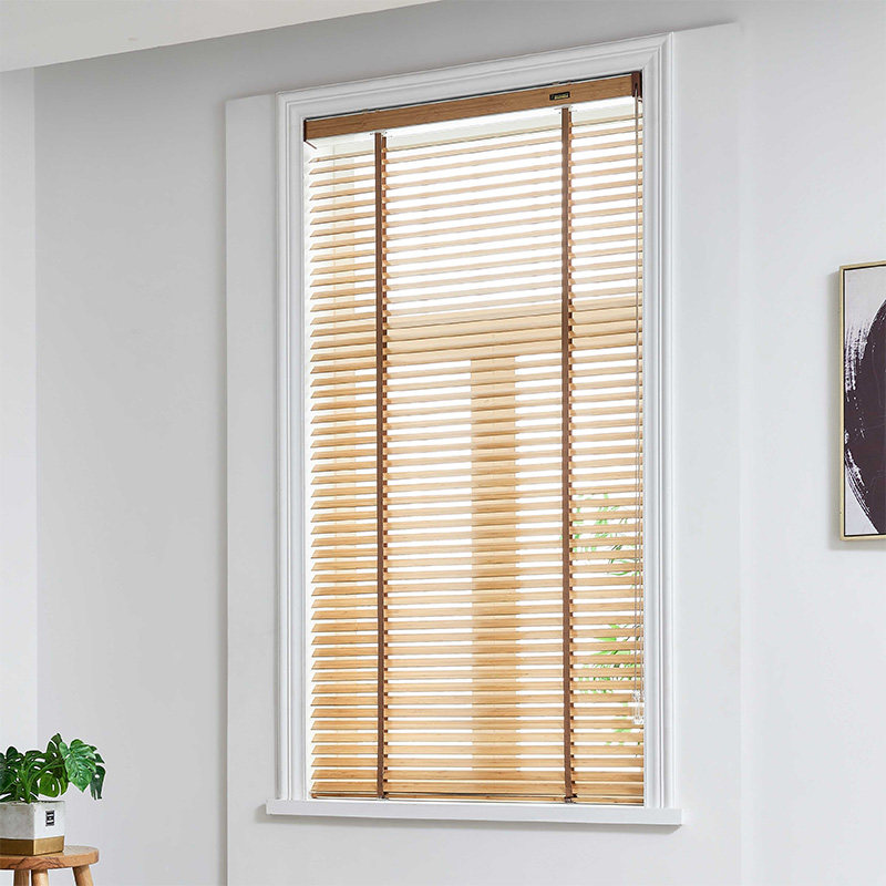 实木百叶百叶窗窗帘家用书房客厅办公室卷帘卧室百叶帘