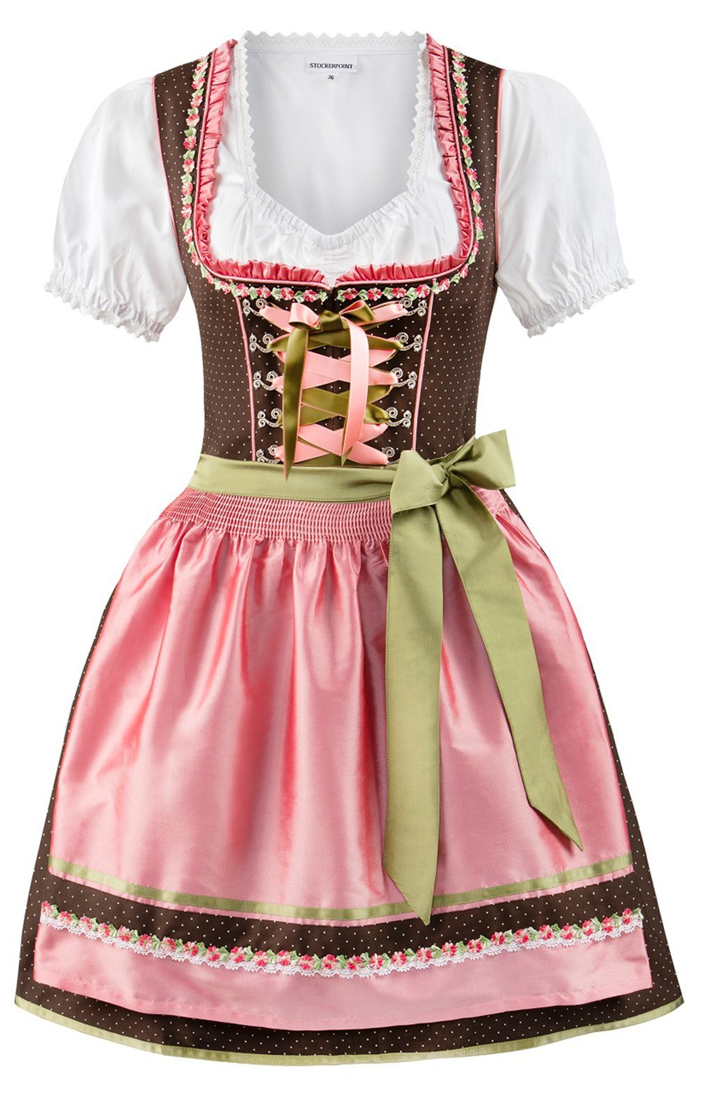 德国传统啤酒节服装巴伐利亚慕尼黑节日狂欢红色碎花儿童演出服