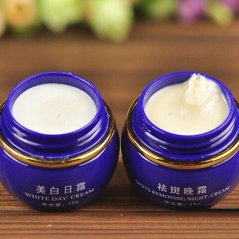 祛斑紫欣欣美正品白里透红美白日晚早晚晚霜二合一乳液