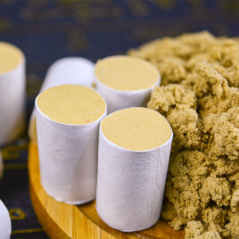 纯艾绒艾草艾卷段艾灸盒无烟随身灸温灸器五年陈艾叶家用艾条艾柱