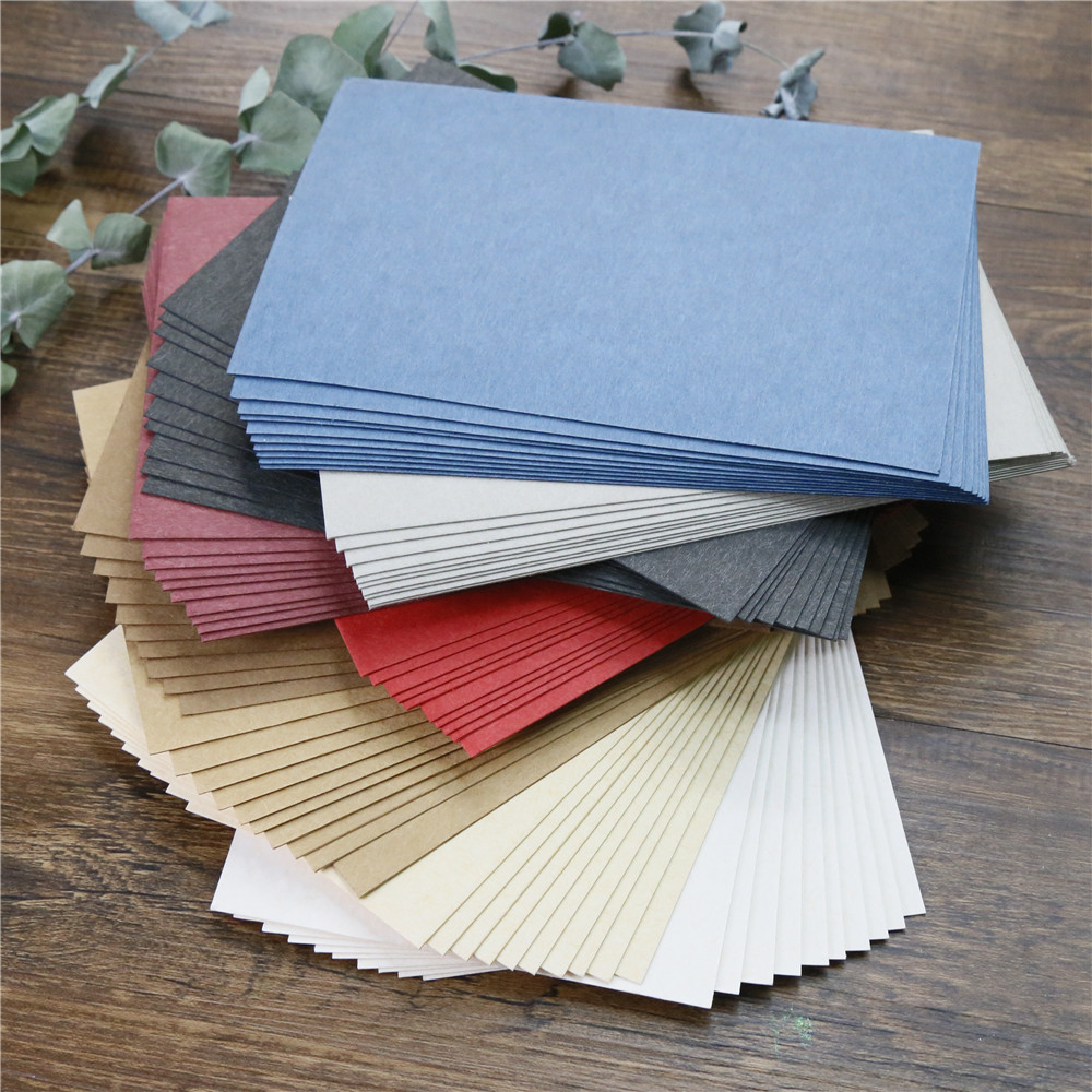 里纸卡纸300g空白明信片手绘卡diy复古羊绒纸橡皮章印片15*10cm