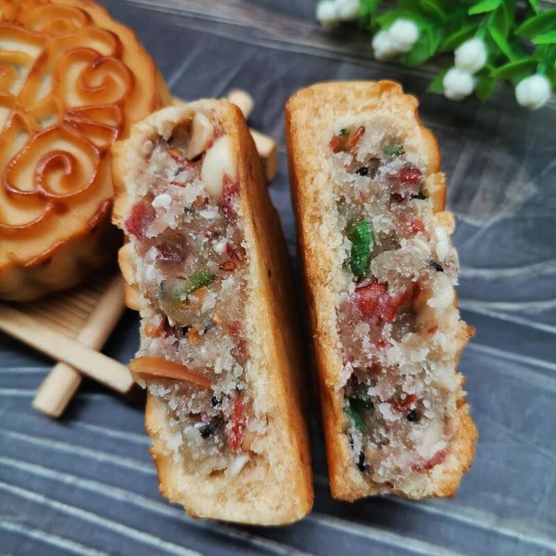 月饼正宗河南老式五仁传统手工青丝红丝冰糖月饼