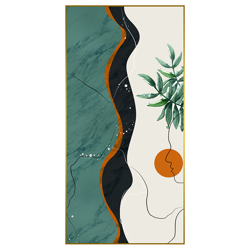 现代简约玄关装饰画色彩抽象线条挂画北欧欧风文艺现代装饰画