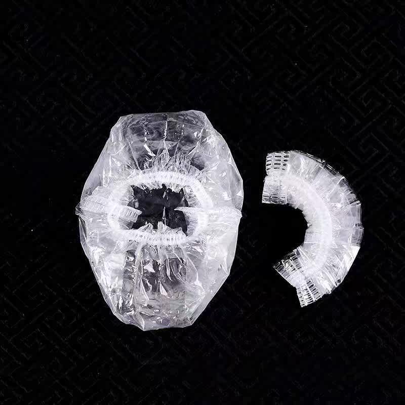 一次性塑料透明耳套染发烫发倒膜焗油洗澡美发焗油耳罩