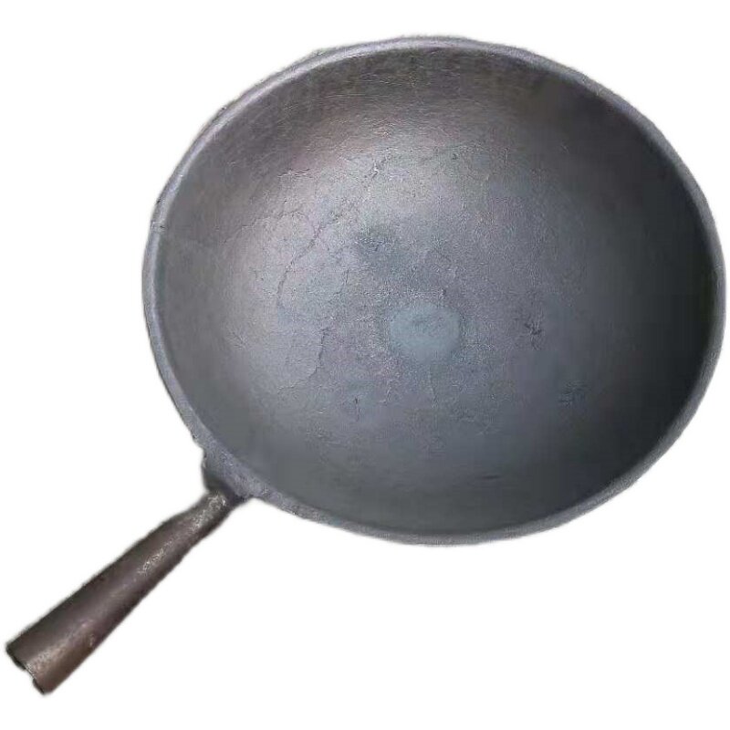 老式生铁铁锅家用手工铸造老北京三爪锅圆底燃气灶炒锅