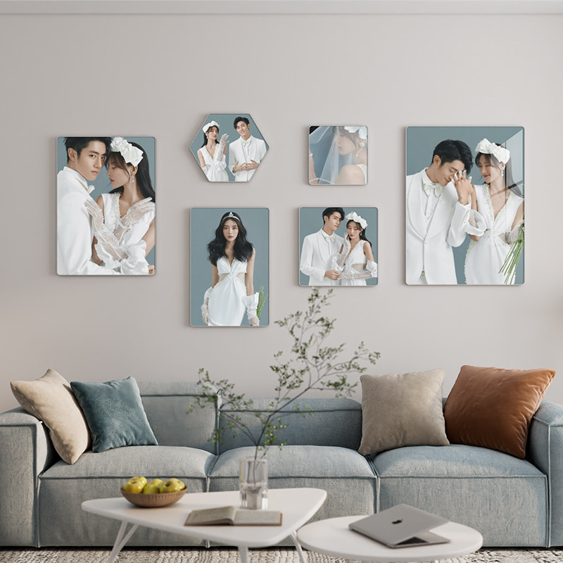 照片墙创意相框挂墙组合装饰婚纱照墙上相册客厅背景墙相片打印加 –