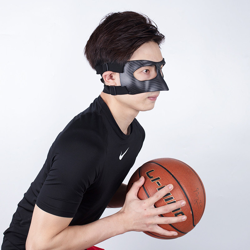 面具篮球碳纤维防撞护脸面罩运动护鼻护具qclx其他运动护具