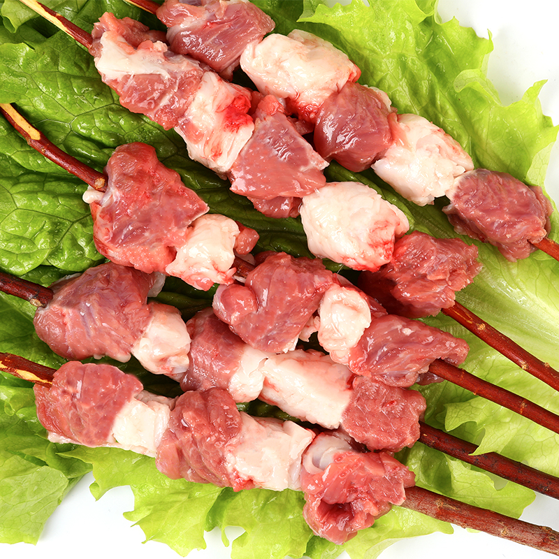 新疆红柳大串羊肉串半成品内蒙古烧烤串食商用新鲜羊肉串