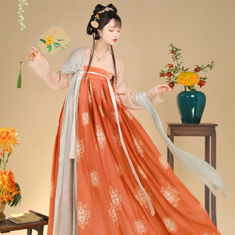 古装汉服女中国风魏晋制交刺绣襦裙春秋秋季汉服