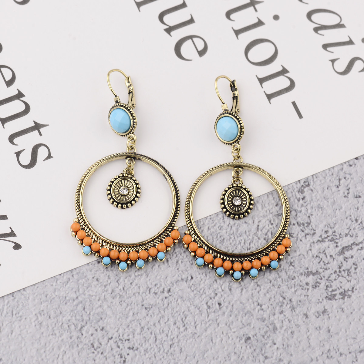 超仙民族风复古宫廷气质长款流苏耳环典雅怀旧耳环