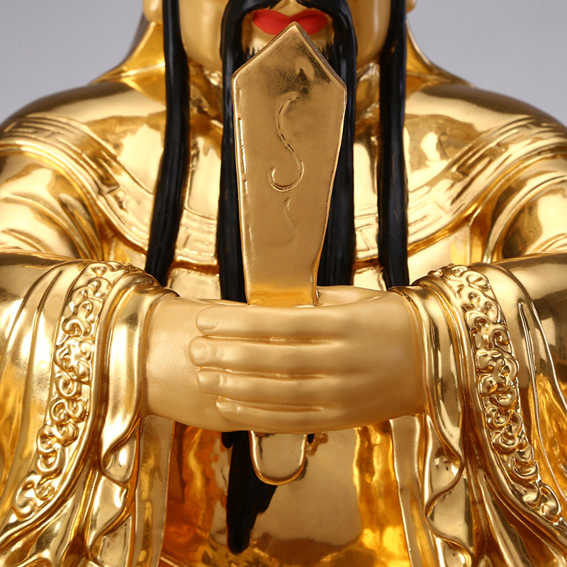 涛羽贴金纯铜广济龙王五台山龙五爷财神爷供奉招财摆件