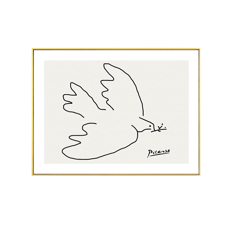 亨利马蒂斯 野兽派抽象线条极简素描装饰画小众文艺餐厅书房挂画