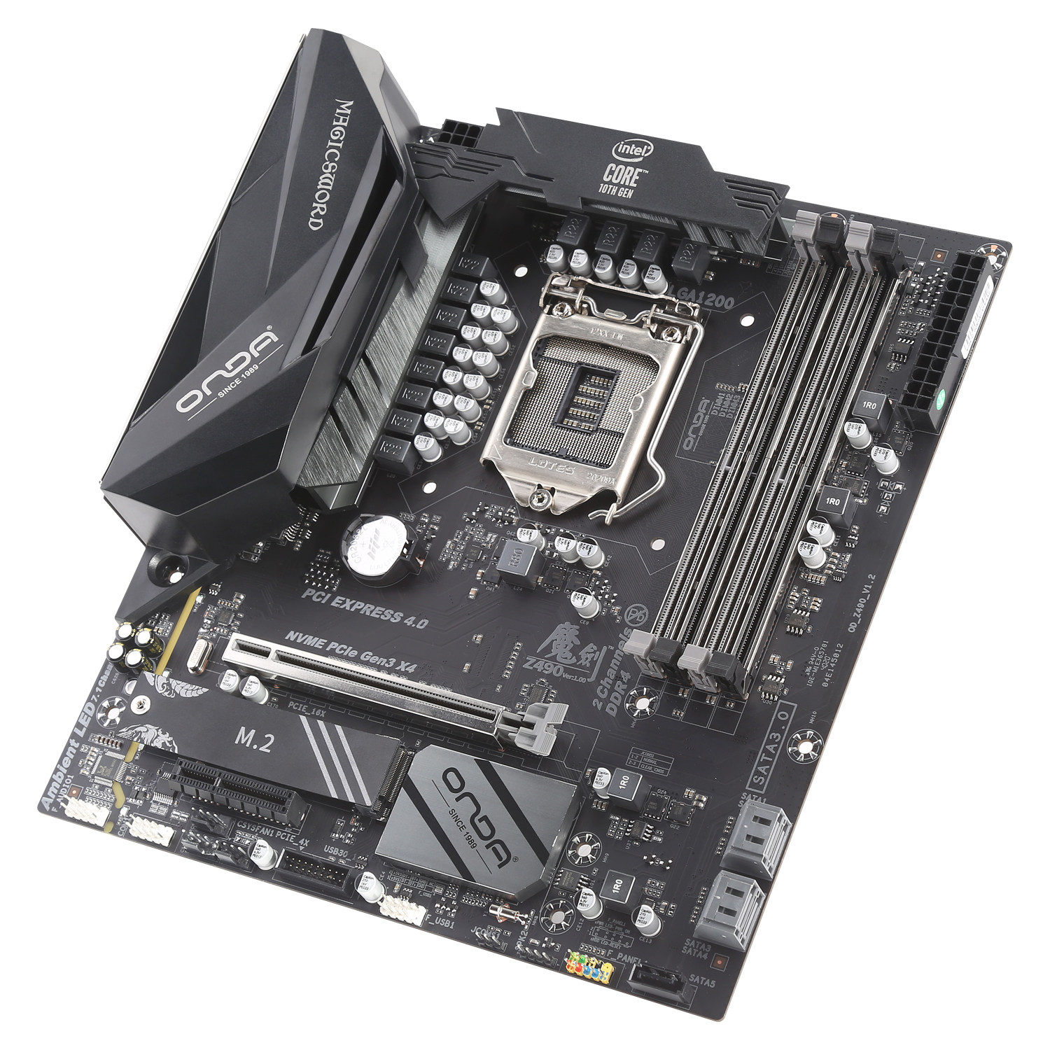 onda昂达z490魔剑台式机主板lga120010代处理器ddr4主板