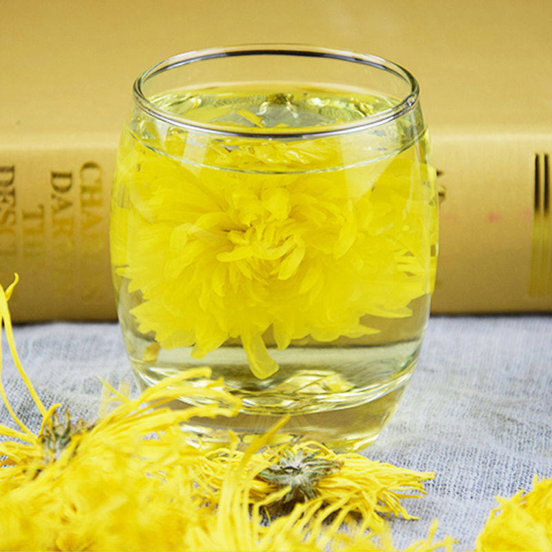 金丝皇菊一朵一杯大黄黄菊花茶特级大朵清热代用