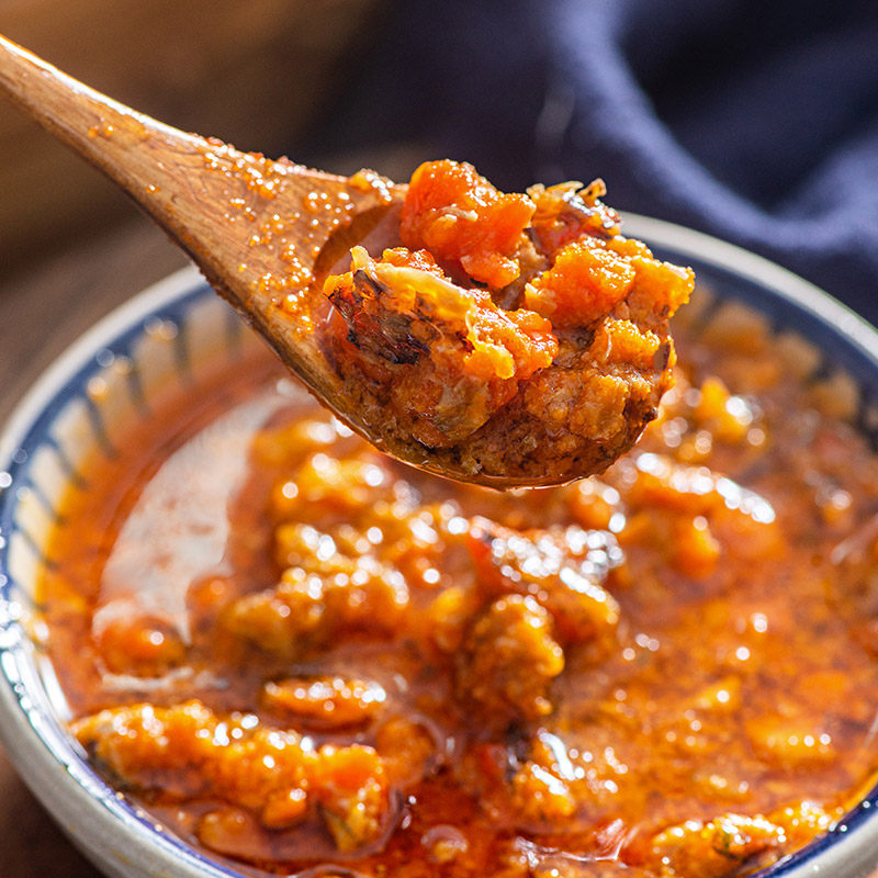 汇尔康秃黄油瓶装大闸蟹膏蟹黄酱鲜香即食拌饭拌面调味下饭菜