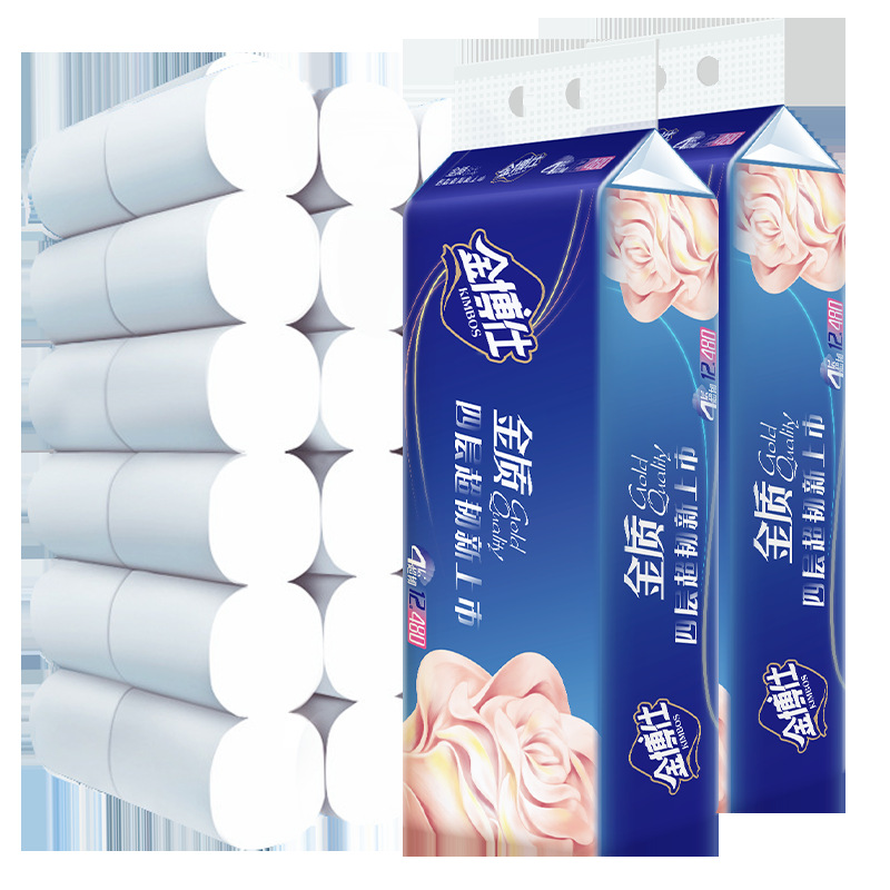 金博士卫生纸旗舰店官方旗舰木浆加厚家用卷纸12卷卷筒纸