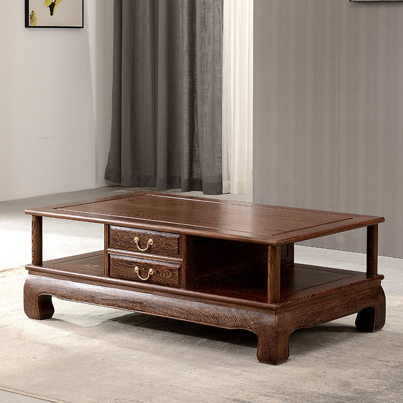 鸡翅木茶桌茶几实木客厅家具红木大平几小户型中式茶几