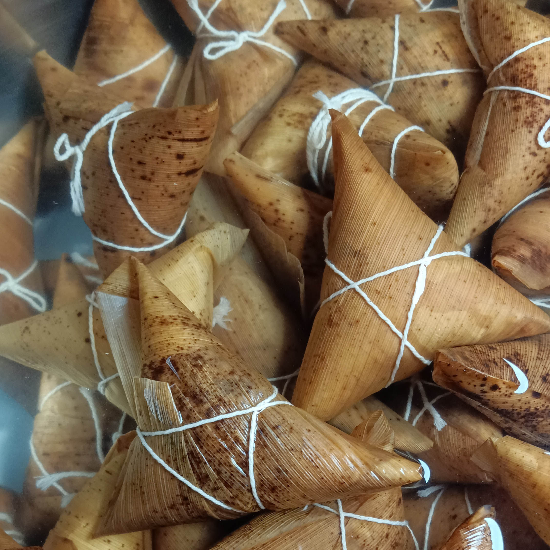 信阳罗山特产端午节原味白糯米糯米粽子白水三角粽子