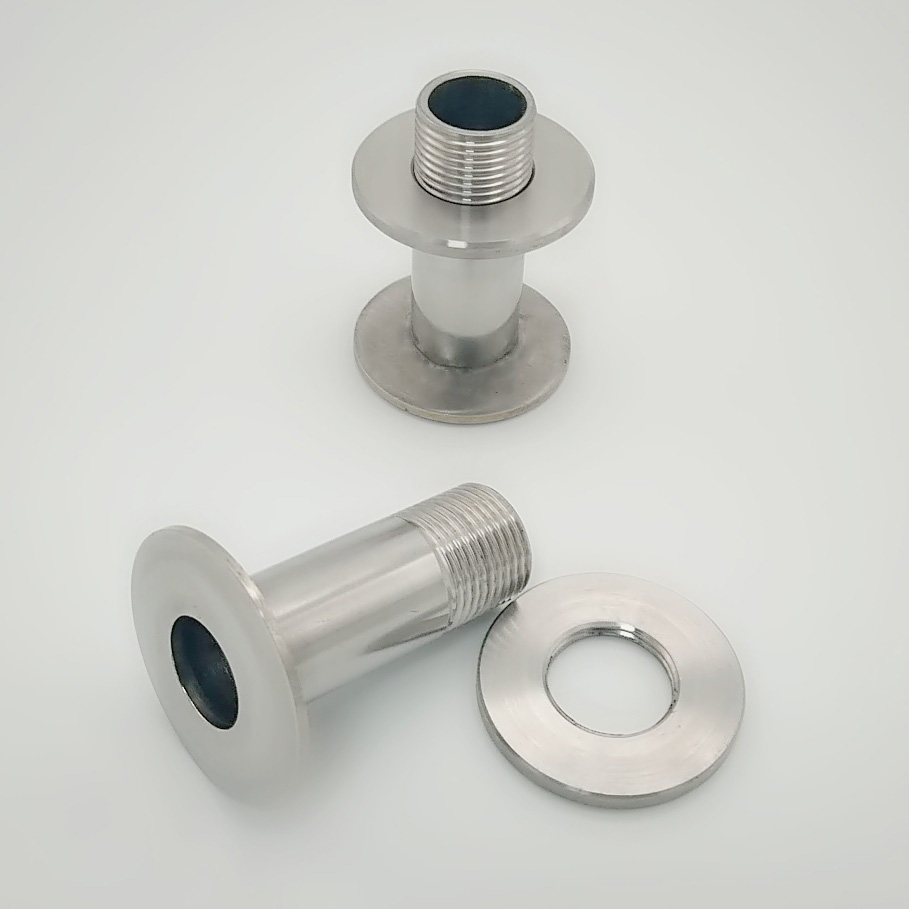 304不锈钢穿墙套管 单片预埋套管 单头丝套管 彩板装饰过墙管套_双氙