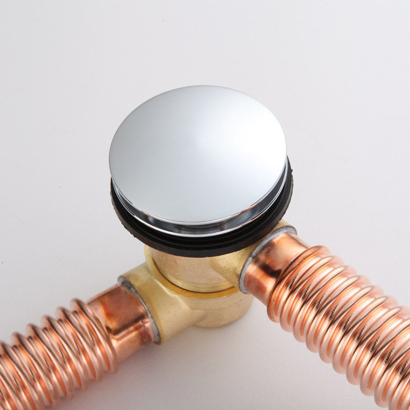 浴缸下水器配件浴盆塞子通用下水塞浴缸落水配件全铜弹跳排水管